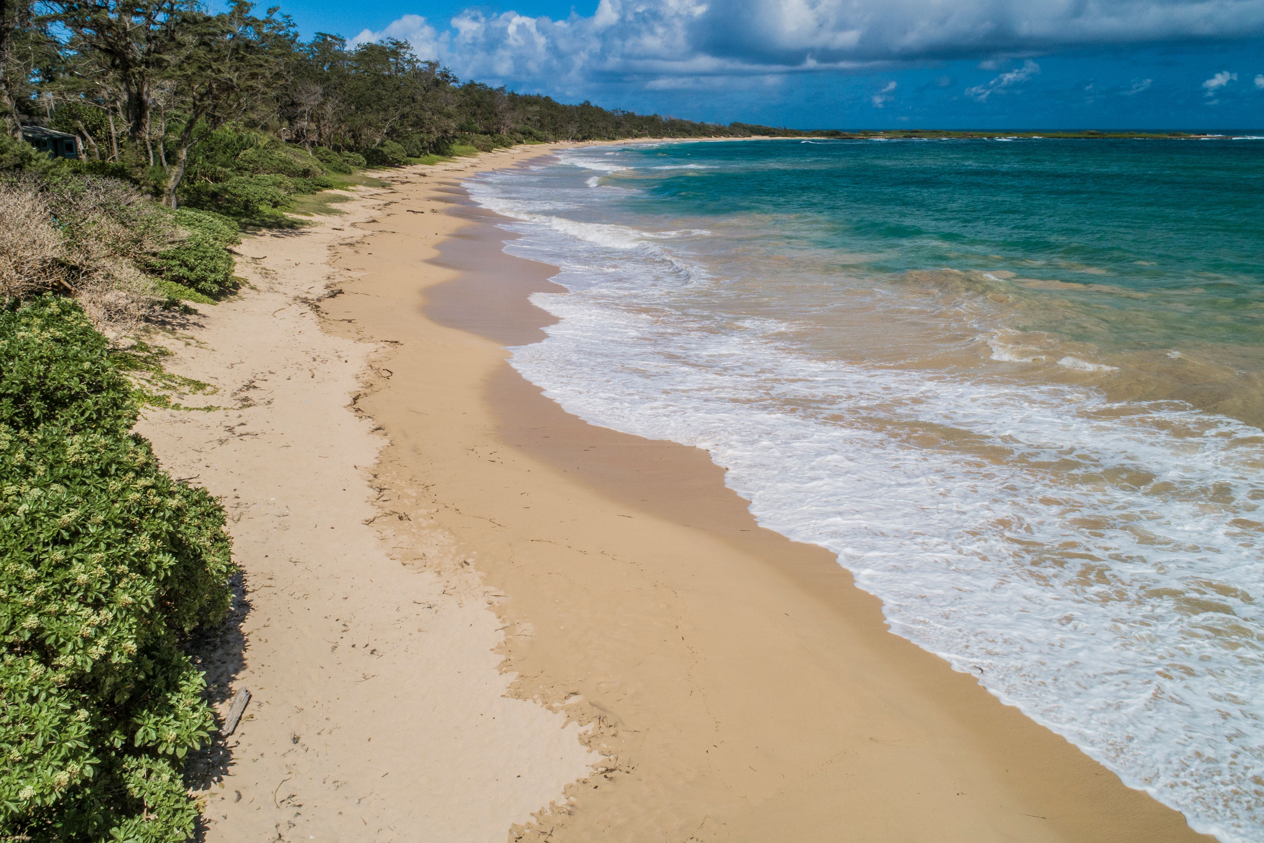 Beach in front of the vacation home